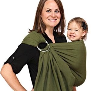 Maya Wrap Lightly Padded Ring Sling - olive green